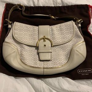 white coach bag. originally 200